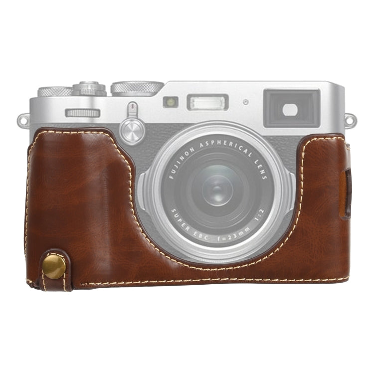 1/4 inch Thread PU Leather Camera Half Case Base for FUJIFILM X100V, For FUJIFILM X100V