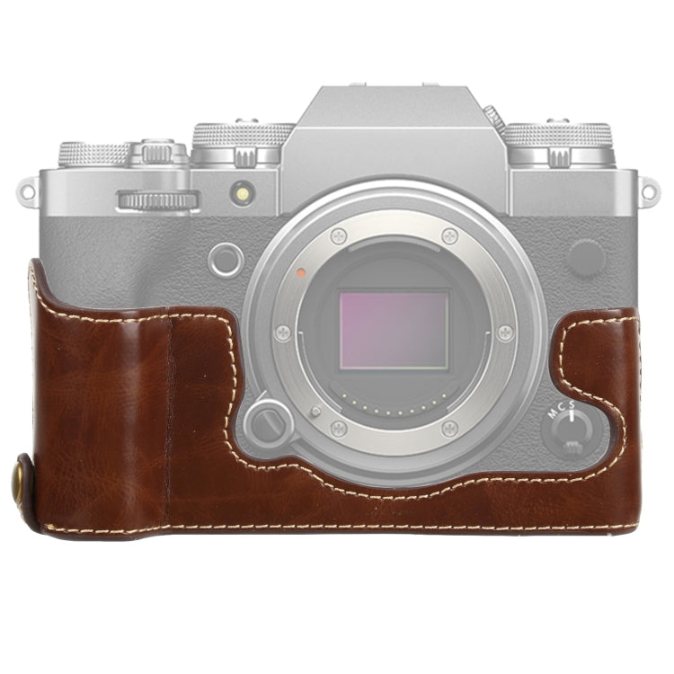 1/4 inch Thread PU Leather Camera Half Case Base for FUJIFILM X-T4, For FUJIFILM X-T4