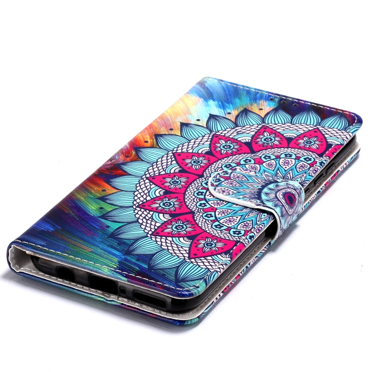 Oil Embossed Coloured Drawing Pattern Horizontal Flip PU Leather Case with Holder & Card Slots & Wallet & Photo Frame, For Huawei P30 Lite