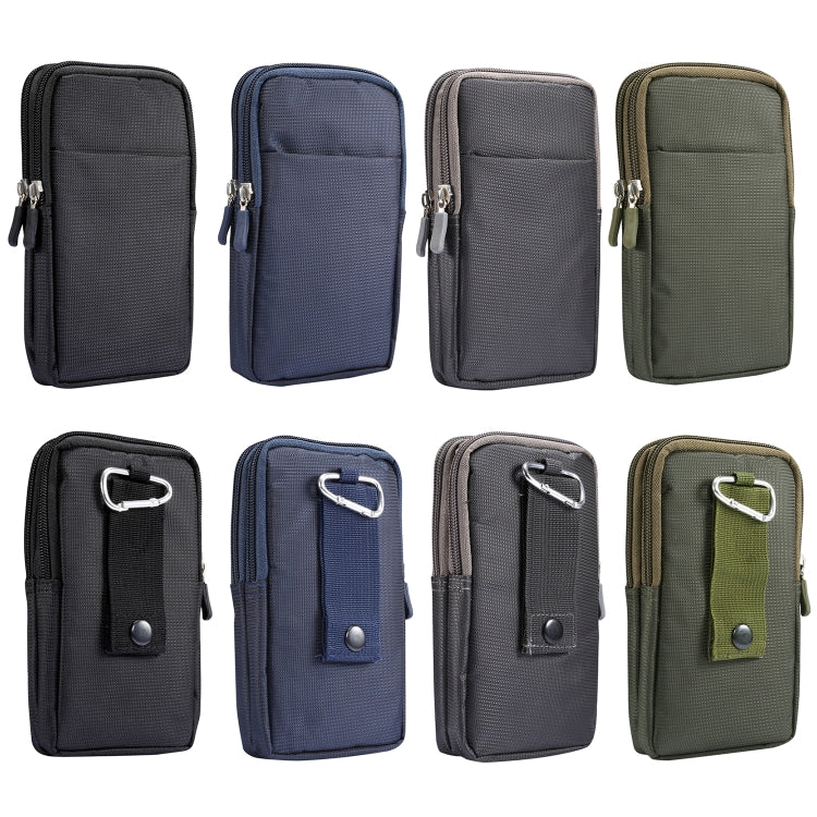Sports Leisure Drawstring Horizontal Plate Hanging Waist Phone Waist Pack Leather Case, Suitable for 6.7-6.9 inch Smartphones