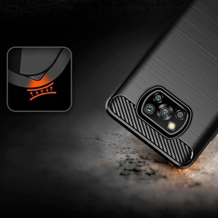 Brushed Texture Carbon Fiber TPU Case, For Xiaomi Mi 10T Pro 5G, For Xiaomi Poco C3, For Xiaomi Poco X3 NFC, For Xiaomi Redmi 9A, For Xiaomi Redmi 9C, For Xiaomi Redmi K30 Ultra