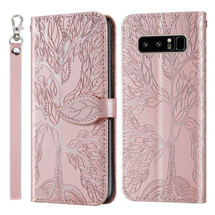 Life of Tree Embossing Pattern Horizontal Flip Leather Case with Holder & Card Slot & Wallet & Photo Frame & Lanyard, For Samsung Galaxy Note8, For Samsung Galaxy Note9, For Samsung Galaxy Note10, For Samsung Galaxy Note10+, For Samsung Galaxy Note20