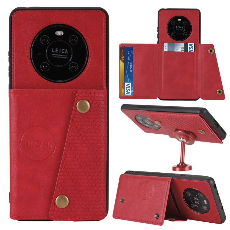 Double Buckle PU + TPU Shockproof Magnetic Protective Case with Card Slot & Holder, For Huawei Mate 40, For Huawei Mate 40 Pro, For Huawei Y7a, For Samsung Galaxy A02s (EU Version), For Samsung Galaxy A12, For Samsung Galaxy A52 5G / 4G