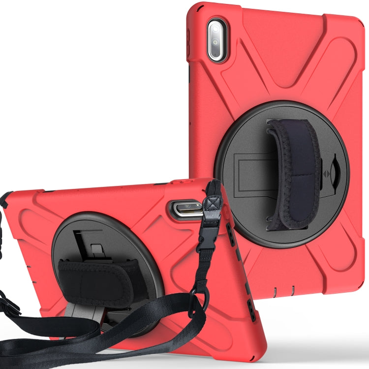 For Huawei MatePad Pro 10.8 Shockproof Colorful Silicone + PC Protective Case with Holder & Shoulder Strap & Hand Strap & Pen Slot, For Huawei MatePad Pro 10.8