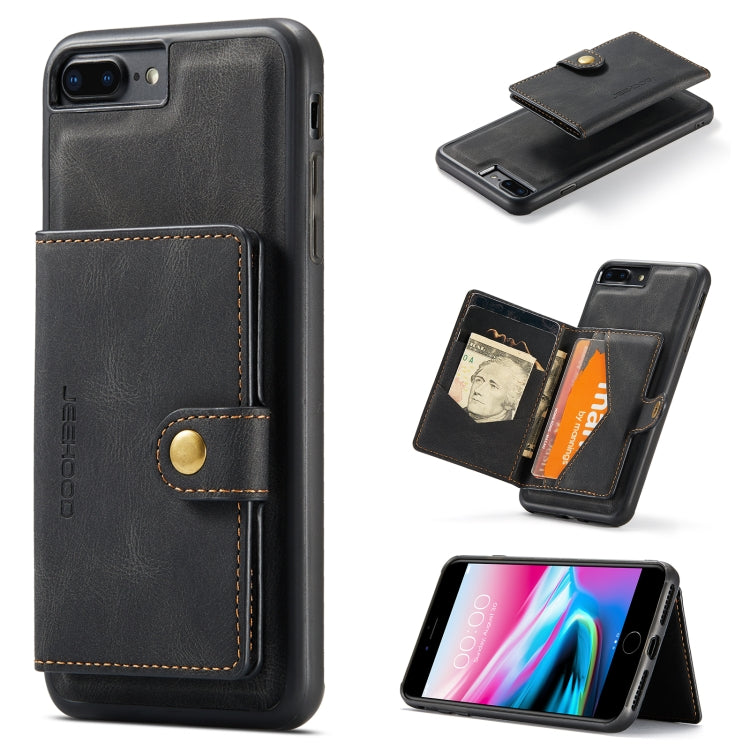 JEEHOOD Retro Magnetic Detachable Protective Case with Wallet & Card Slot & Holder, For iPhone 8 Plus & 7 Plus, For iPhone SE 2022 / SE 2020 & 8 & 7, For iPhone X / XS, For iPhone XR, For iPhone XS Max, For iPhone 11 Pro, For iPhone 11
