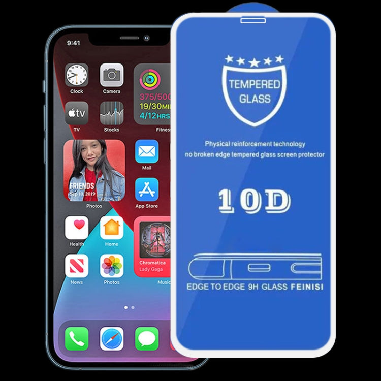 9H 10D Full Screen Tempered Glass Screen Protector, For iPhone 12 mini (Black) (1 PCS), For iPhone 12 / 12 Pro (Black) (1 PCS), For iPhone 12 Pro Max (Black) (1 PCS), For iPhone 12 Pro Max (White) (1 PCS)