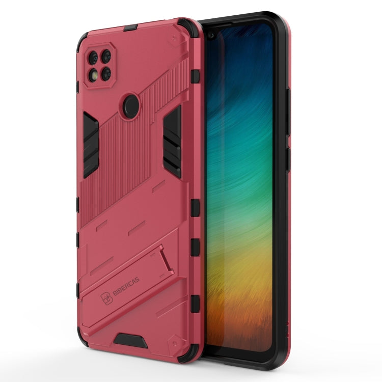 Punk Armor 2 in 1 PC + TPU Shockproof Case with Invisible Holder, For Xiaomi Redmi Note 9 5G, For Xiaomi Redmi Note 9 Pro Max, For Xiaomi Poco M3, For Xiaomi Redmi Note 9 4G, For Xiaomi Redmi K30 Pro, For Xiaomi Redmi 9C