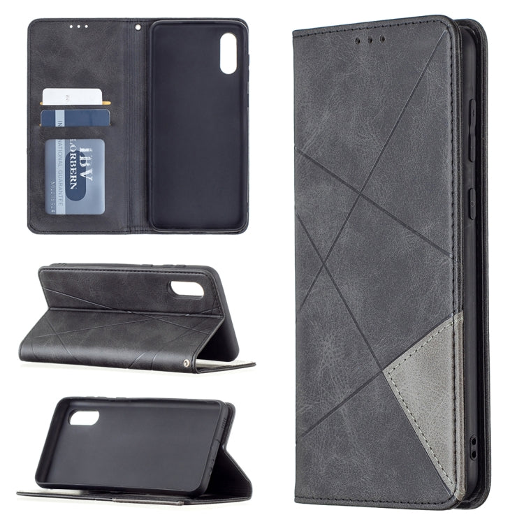 Rhombus Texture Horizontal Flip Magnetic Leather Case with Holder & Card Slots, For Xiaomi Redmi Note 10 Pro, For Huawei P50 Pro, For Huawei P50, For Samsung Galaxy A02