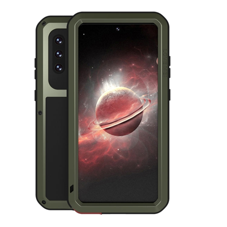 LOVE MEI Metal Shockproof Waterproof Dustproof Protective Case with Glass, For Samsung Galaxy A32 5G, For Samsung Galaxy A52 5G / 4G, For Samsung Galaxy S21 5G, For Samsung Galaxy A42, For Samsung Galaxy S21+ 5G, For Samsung Galaxy A72 5G / 4G