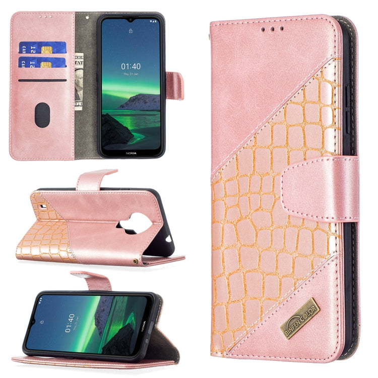 Matching Color Crocodile Texture Horizontal Flip PU Leather Case with Wallet & Holder & Card Slots, For Samsung Galaxy S21 FE / S21 Lite, For Nokia 1.4