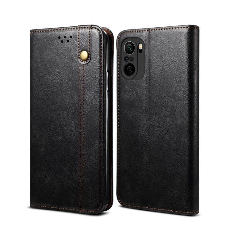 Simple Wax Crazy Horse Texture Horizontal Flip Leather Case with Card Slots & Wallet, For Xiaomi Redmi K40 / K40 Pro, For Xiaomi Redmi Note9 4G (CN Version), For Xiaomi Redmi Note 9 5G (CN Version)