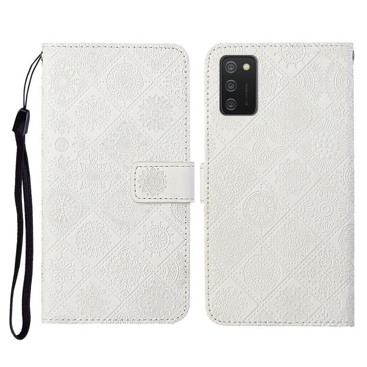 Ethnic Style Embossed Pattern Horizontal Flip Leather Case with Holder & Card Slots & Wallet & Lanyard, For Samsung Galaxy A02, For Samsung Galaxy A02s EU Version