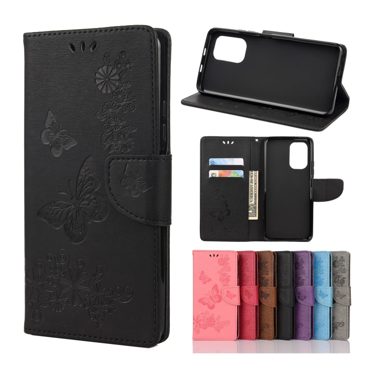 Butterflies Embossing Horizontal Flip Leather Case with Holder & Card Slots & Wallet, For Xiaomi Redmi Note 10S