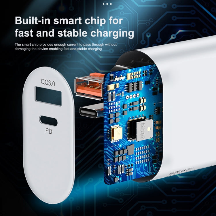 LZ-822A+C PD 20W USB-C / Type-C + QC 3.0 USB Fast Travel Charger,, US Plug, EU Plug