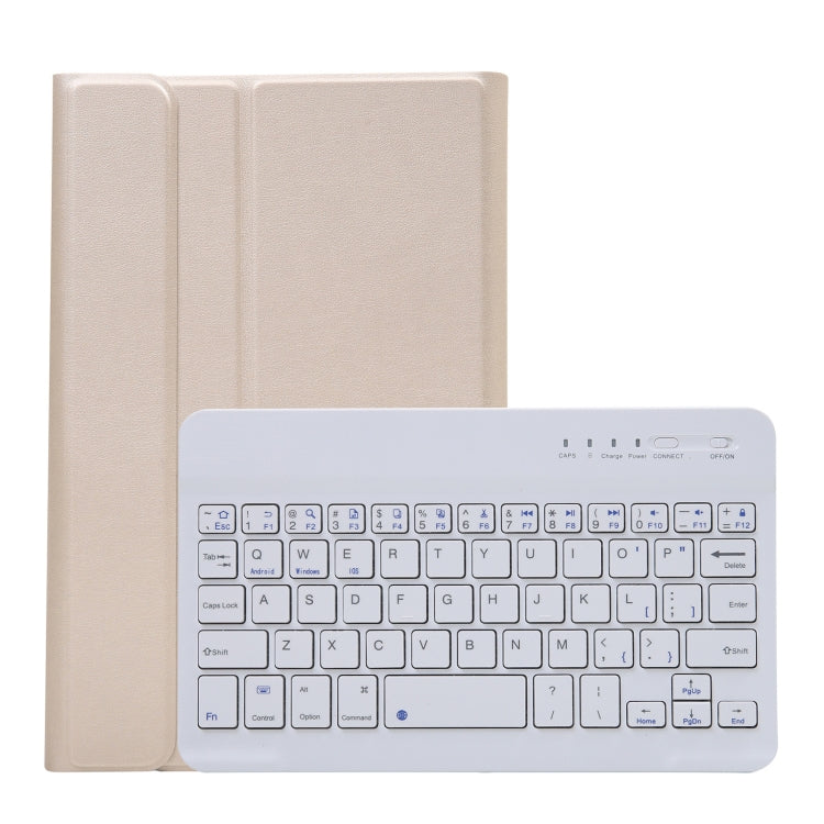 A220 Splittable Bluetooth Keyboard Leather Case for Samsung Galaxy Tab A7 Lite 8.7 T220 / T225, with Holder & Elastic Band Function