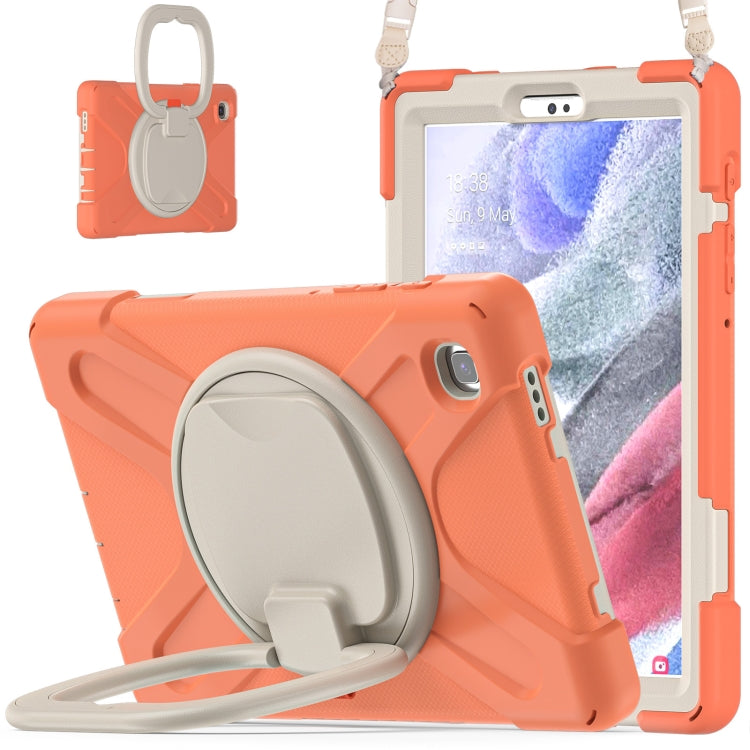 Silicone + PC Protective Case with Holder & Shoulder Strap, For Samsung Galaxy Tab A7 Lite T220 / T225