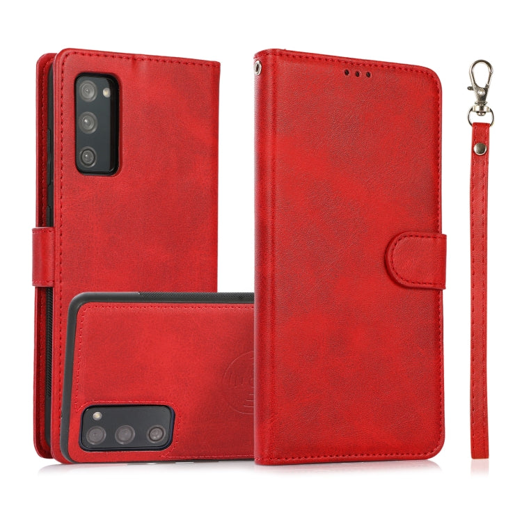 Calf Texture 2 in 1 Detachable Magnetic Back Cover Horizontal Flip Leather Case with Holder & Card Slots & Wallet & Photo Frame, For Samsung Galaxy S20 FE, For Samsung Galaxy S20 Ultra, For Samsung Galaxy S21 Ultra 5G, For Samsung Galaxy S21+ 5G