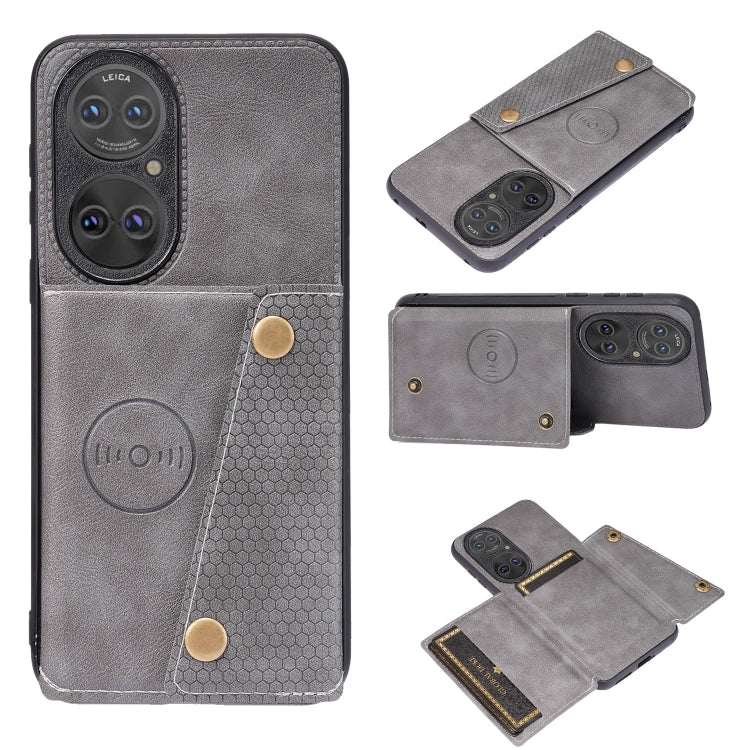 Double Buckle PU + TPU Shockproof Magnetic Protective Case with Card Slot & Holder, For Huawei P50, For OPPO K9, For OPPO Reno6, For Xiaomi Redmi K40 Gaming, For Xiaomi Redmi Note 10 Pro 5G, For Xiaomi Redmi Note 10 5G, For Samsung Galaxy S21 FE