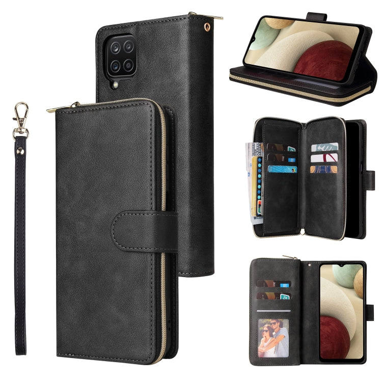 Zipper Wallet Bag Horizontal Flip PU Leather Case with Holder & 9 Card Slots & Wallet & Lanyard & Photo Frame, For Samsung Galaxy A12 5G, For Samsung Galaxy A52 5G, For Samsung Galaxy A72 5G, For Samsung Galaxy S21, For Samsung Galaxy S21 FE
