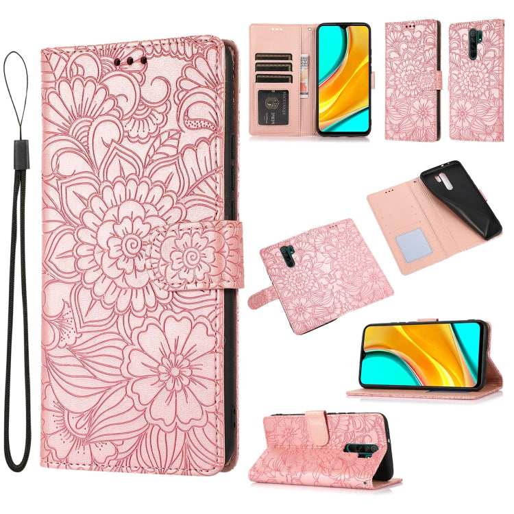 Skin Feel Embossed Sunflower Horizontal Flip Leather Case with Holder & Card Slots & Wallet & Lanyard, For Xiaomi Redmi 9, For Xiaomi Redmi 10X 5G, For Xiaomi Redmi K30 Pro, For Xiaomi Mi CC9 Pro, For Xiaomi Redmi K20, For Xiaomi Redmi 8