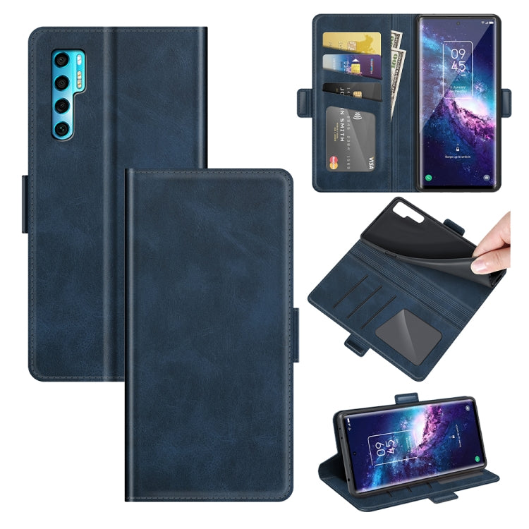 Dual-side Magnetic Buckle Horizontal Flip Leather Case with Holder & Card Slots & Wallet, For TCL 20 Pro 5G