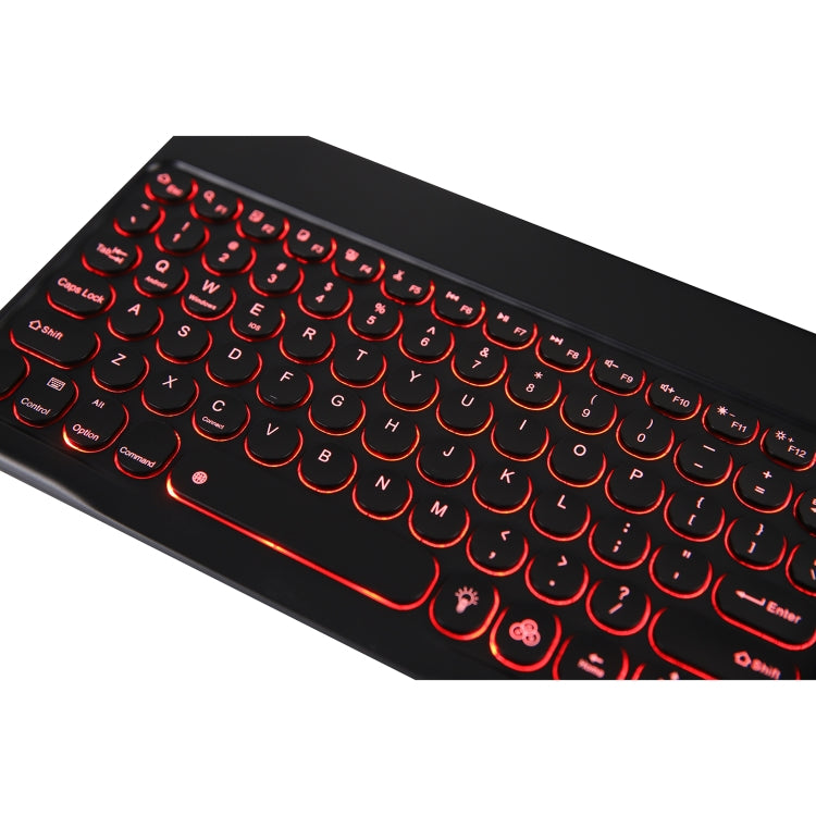YAM13 Backlight Style Lambskin Texture Detachable Round Keycap Bluetooth Keyboard Leather Case with Holder, For Lenovo Pad Pro 11.5 inch 2021 TB-J716F, For Lenovo Pad Pro 11.5 inch 2021 TB-J716F / Tab P11 Pro 11.5 inch TB-J706F