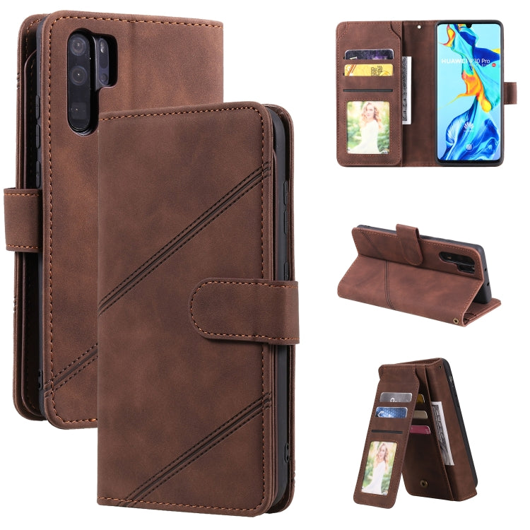Skin Feel Business Horizontal Flip PU Leather Case with Holder & Multi-Card Slots & Wallet & Lanyard & Photo Frame, For Huawei P40 Pro, For Huawei P40 Lite, For Huawei P30 Pro