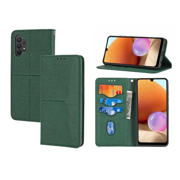 Woven Texture Stitching Magnetic Horizontal Flip PU Leather Case with Holder & Card Slots & Wallet & Lanyard, For Samsung Galaxy A32 4G, For Samsung Galaxy A32 5G, For Samsung Galaxy A42 5G, For Samsung Galaxy A51, For Samsung Galaxy A71