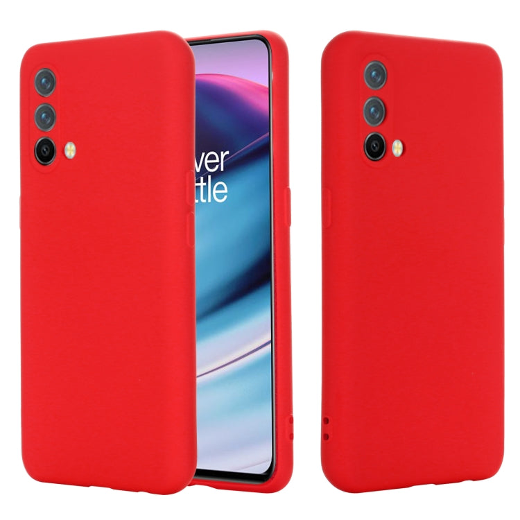 Pure Color Liquid Silicone Shockproof Full Coverage Case, For OnePlus Nord CE 5G