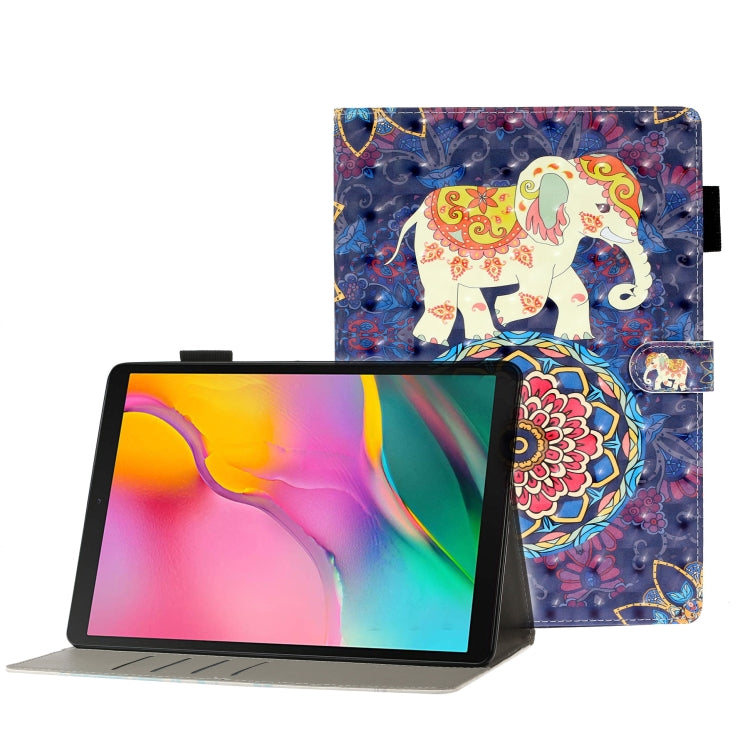 3D Embossing Pattern Horizontal Flip Leather Case with Holder & Card Slots & Wallet, For Galaxy Tab A 8.0 (2019) T290, For Galaxy Tab A 10.1 T580, For Galaxy Tab A 10.1 (2019) T510, For Galaxy Tab S5e T720, For iPad 10.2, For iPad 5 / 6 / 7 / 8