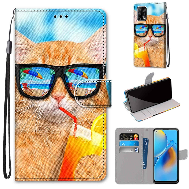 Coloured Drawing Cross Texture Horizontal Flip PU Leather Case with Holder & Card Slots & Wallet & Lanyard, For OPPO A72 5G / A73 5G / A53 5G, For OPPO A74 4G / F19