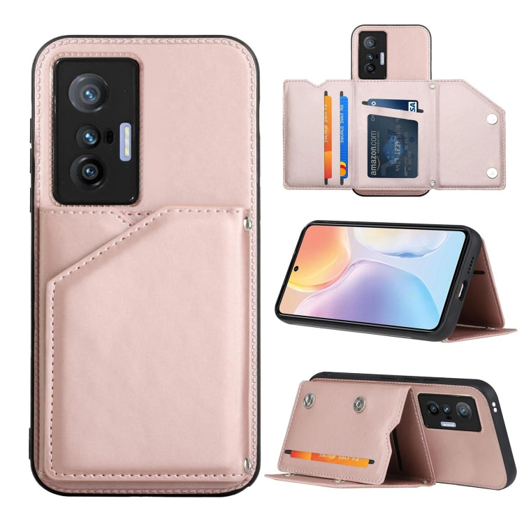 Skin Feel PU + TPU + PC Back Cover Shockproof Case with Card Slots & Holder & Photo Frame, For Honor Magic3, For vivo X70, For vivo X70 Pro, For vivo X70 Pro+