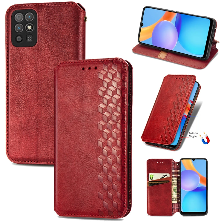 Cubic Grid Pressed Horizontal Flip Magnetic Leather Case with Holder & Card Slots & Wallet, For OPPO Realme C21Y, For Xiaomi Mi 11T / Mi 11T Pro, For Google Pixel 6, For Honor Play 5T Youth