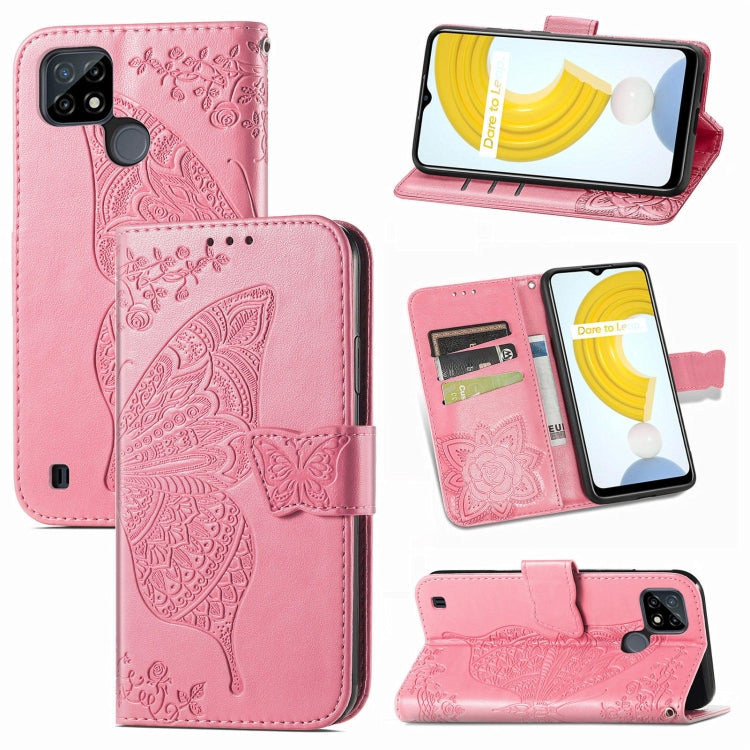 Butterfly Love Flowers Embossed Horizontal Flip Leather Case with Holder & Card Slots & Wallet & Lanyard, For DOOGEE N40 Pro, For Infinix Zero 8, For OPPO Realme C21Y, For Vodafone Smart E11, For Wiko Power U30, For Xiaomi Mi 11T / 11T Pro