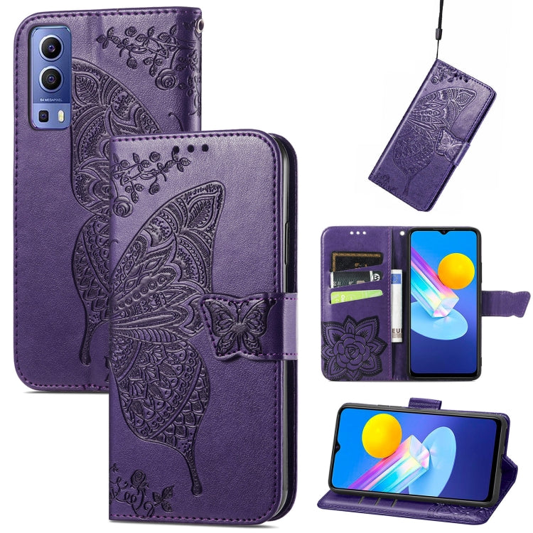 Butterfly Love Flowers Embossed Horizontal Flip Leather Case with Holder & Card Slots & Wallet & Lanyard, For OPPO Realme C21Y, For Xiaomi Mi 11T / 11T Pro, For Honor Play 5T Youth, For Google Pixel 6, For vivo Y72 5G