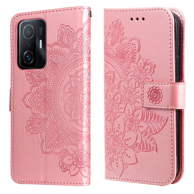 7-petal Flowers Embossing Horizontal Flip Leather Phone Case with Holder & Card Slots, For Motorola Edge 20, For Nokia C20 / C10, For vivo Y21 / Y21s / Y33s, For Samsung Galaxy A13 5G, For Xiaomi 11T / 11T Pro