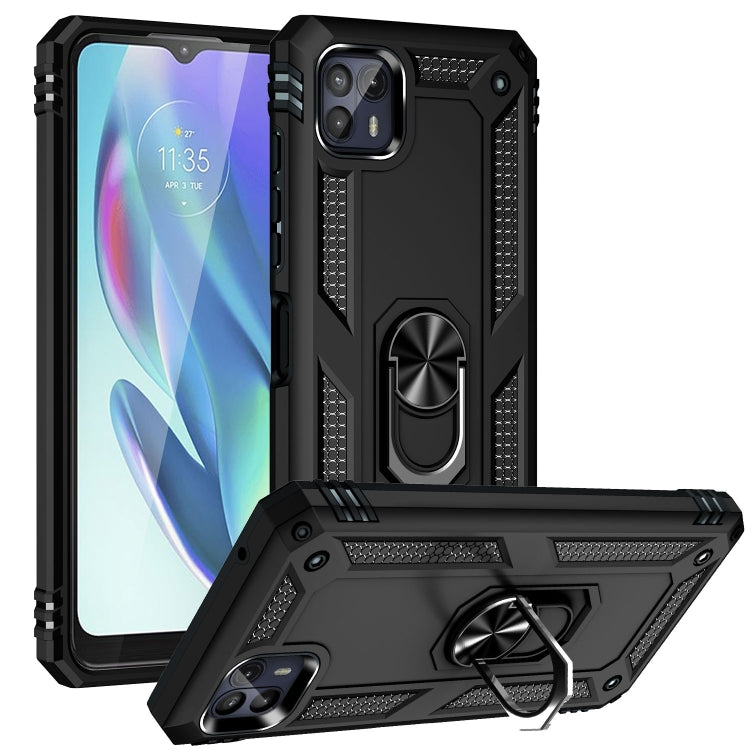 Shockproof TPU + PC Protective Phone Case with 360 Degree Rotating Holder, For Motorola Moto G50 5G
