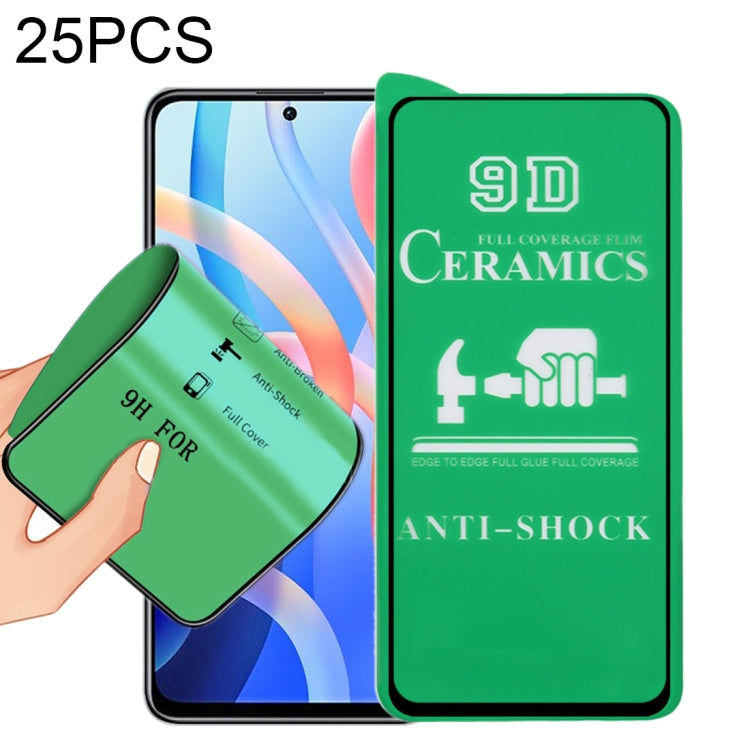25 PCS 9D Full Screen Glue Ceramic Film, For Xiaomi Redmi Note 11T 5G (25 PCS), For Samsung Galaxy S21 5G (25pcs), For Xiaomi Redmi Note 11 4G International Version 6.43 inch (25 PCS), For Samsung Galaxy S21+ 5G (25pcs)