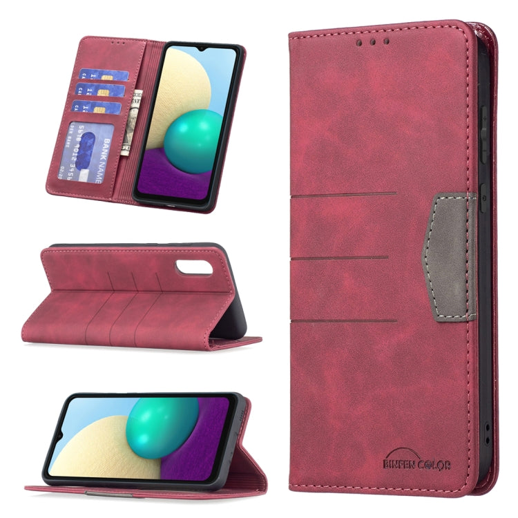 Magnetic Splicing Leather Phone Case, For Samsung Galaxy A02, For Samsung Galaxy A03s 164 Version, For Samsung Galaxy A03s 166 Version, For Samsung Galaxy A11, For Samsung Galaxy A13 5G, For Samsung Galaxy A21, For Samsung Galaxy A22 4G