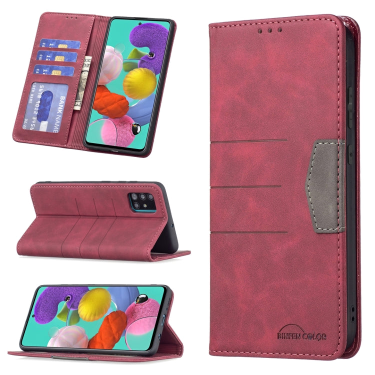 Magnetic Splicing Leather Phone Case, For Samsung Galaxy A51, For Samsung Galaxy A52, For Samsung Galaxy A71, For Samsung Galaxy A72, For Samsung Galaxy M32, For Samsung Galaxy M52 5G, For Samsung Galaxy S20 FE, For Samsung Galaxy S20+
