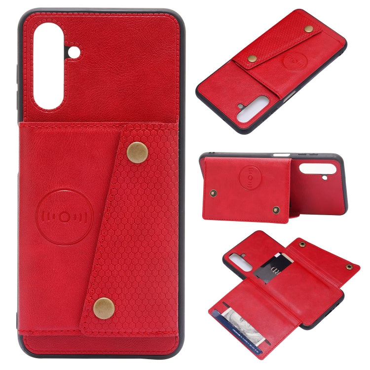 Double Buckle PU + TPU Magnetic Phone Case, For Samsung Galaxy S22 5G, For Xiaomi 11T, For Samsung Galaxy S22+ 5G, For Samsung Galaxy S22 Ultra 5G, For Samsung Galaxy A13 5G
