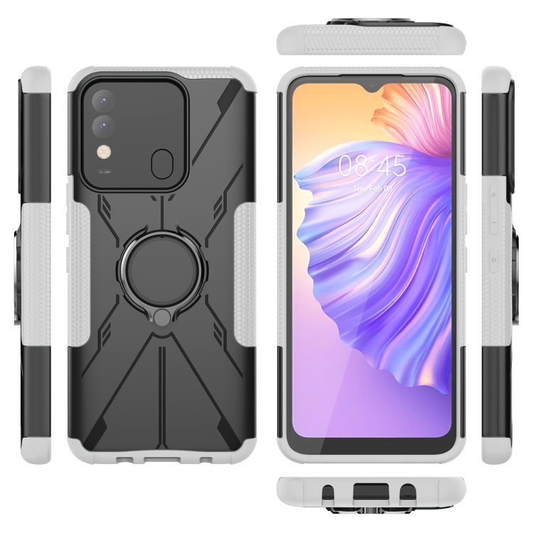 Armor Bear Shockproof PC + TPU Phone Case with Ring Holder, For Tecno Pop 5P, For Tecno Spark 8