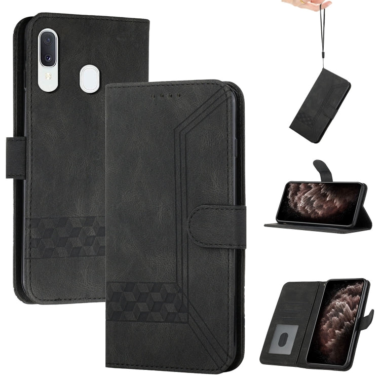 Cubic Skin Feel Flip Leather Phone Case, For Samsung Galaxy A40, For Samsung Galaxy A41, For Samsung Galaxy A42 5G, For Samsung Galaxy A50, For Samsung Galaxy A51, For Samsung Galaxy A51 5G, For Samsung Galaxy A52 5G, For Samsung Galaxy A71