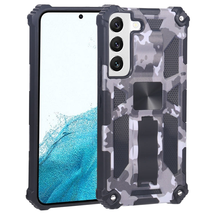 Camouflage Armor Shockproof TPU + PC Magnetic Protective Phone Case with Holder, For Samsung Galaxy A13 5G, For Samsung Galaxy S22 5G, For Xiaomi Mi 11T / 11T Pro, For Samsung Galaxy S22+ 5G