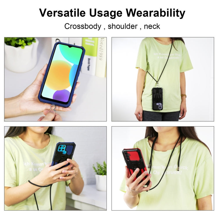 Armor Warrior Shockproof PC + TPU Lanyard Phone Case, For Samsung Galaxy A13 5G, For Infinix Hot 11, For Infinix Smart 6