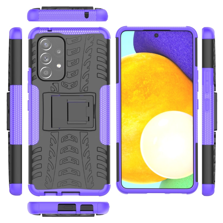 Tire Texture TPU + PC Phone Case with Holder, For Samsung Galaxy A53 5G