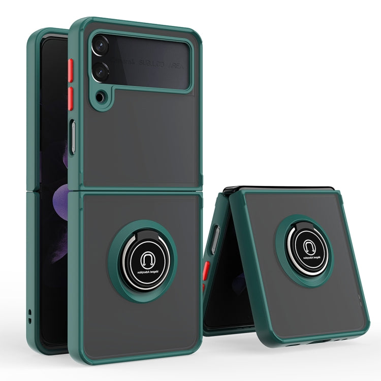 Q Shadow 1 Series TPU + PC Holder Phone Case, For Huawei P50 Pocket, For Samsung Galaxy Z Flip 3 5G