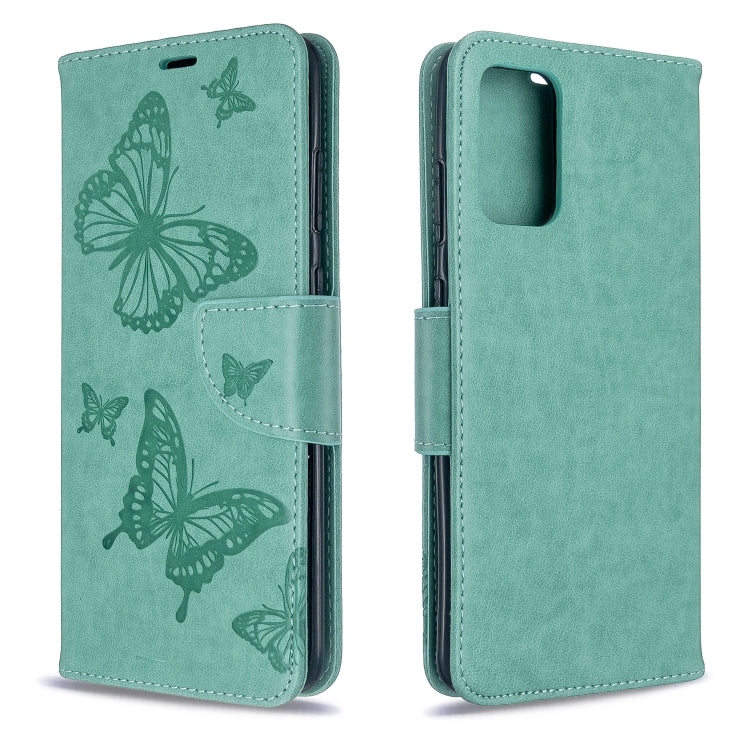 Embossing Two Butterflies Pattern Horizontal Flip PU Leather Case with Holder & Card Slot & Wallet & Lanyard, For Galaxy S20, For Galaxy S20+, For Galaxy A51, For Galaxy A71, For Galaxy S20 Ultra
