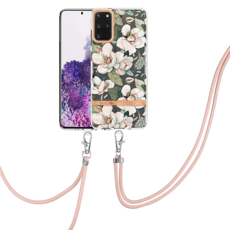 Flowers Series TPU Phone Case with Lanyard, For Samsung Galaxy S20+ 5G, For Samsung Galaxy S20 Ultra 5G, For Samsung Galaxy S20 FE 5G / 4G, For Samsung Galaxy A02s 166mm, For Samsung Galaxy A03s 166mm, For Samsung Galaxy A12, For Samsung Galaxy A13 5G