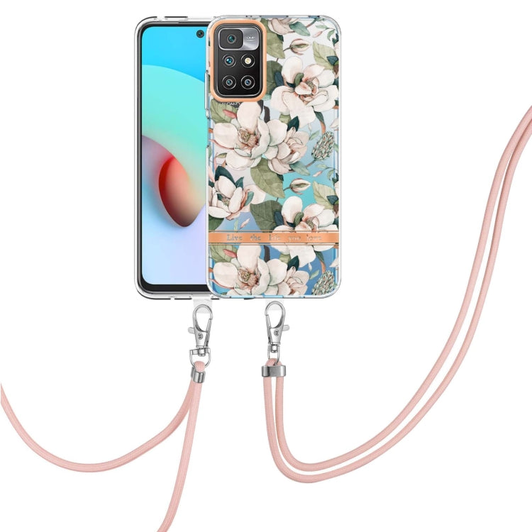 Flowers Series TPU Phone Case with Lanyard, For Xiaomi Redmi 10, For Xiaomi Redmi Note 10 Pro Max / Note 10 Pro, For Xiaomi Redmi Note 10s / Note 10 4G, For Xiaomi Redmi Note 11 5G / Poco M4 Pro 5G, For Xiaomi Redmi Note 11 Pro / Redmi Note 11 Pro+